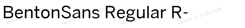 BentonSans Regular R字体转换